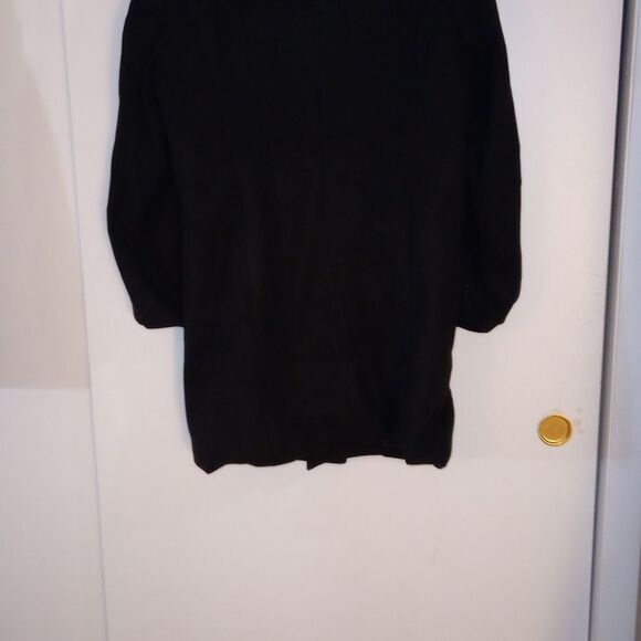 🆕🧥Faux Fur Collar Peacoat - Black, Sz L - Picture 5 of 6